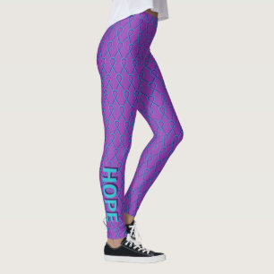Lila und Aquamarine Sensibilisierungskampagne "Cus Leggings