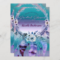 Lila und Aquamarine Traumreise Boho Brautparty