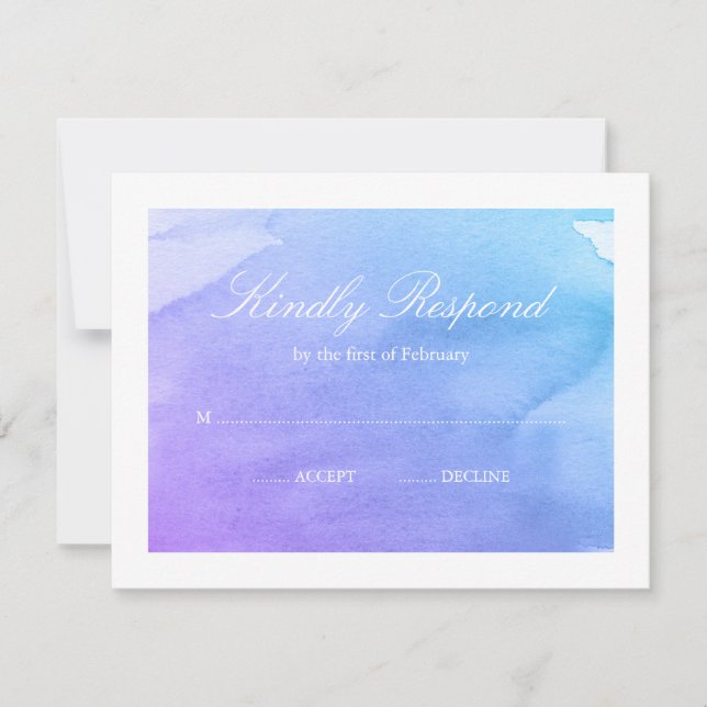 Lila und Aquamarine UAWG RSVP Karte (Vorderseite)