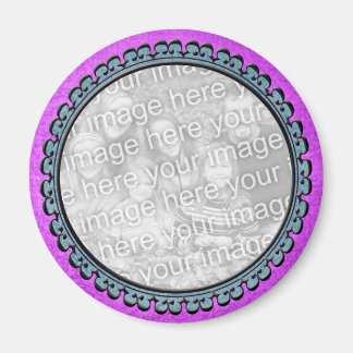 Lila und Aquamariner Foto-Magnet Magnet