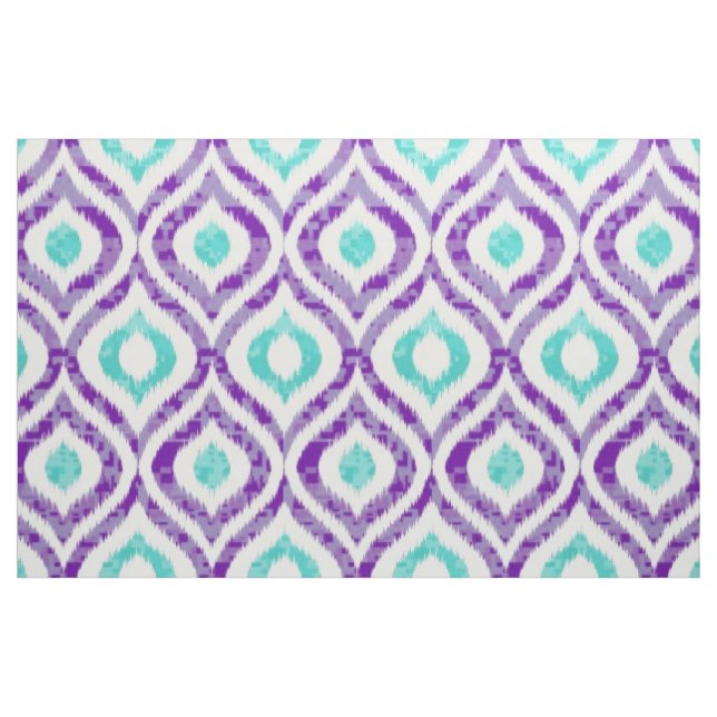 Lila und aquamarines ikat Muster Stoff (Yard (91,4 cm))