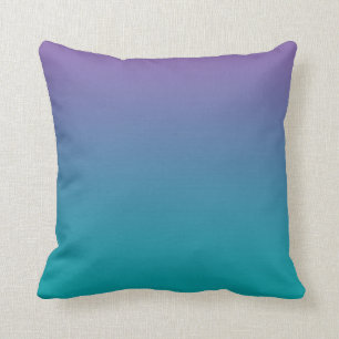"Lila und aquamarines Ombre" Kissen