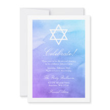 Lila und Aquamarines Wasserfarbbat Mitzvah Empfang