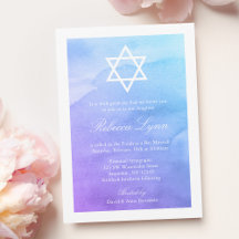 Lila und Aquamarines Wasserfarbenbad Mitzvah