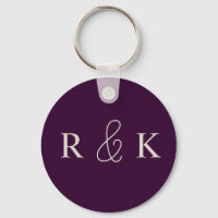 Lila und beige Hochzeit mit Monogramm