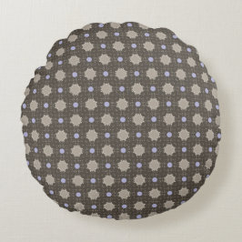 Lila und beige Polka Dots Round Pillow Rundes Kissen