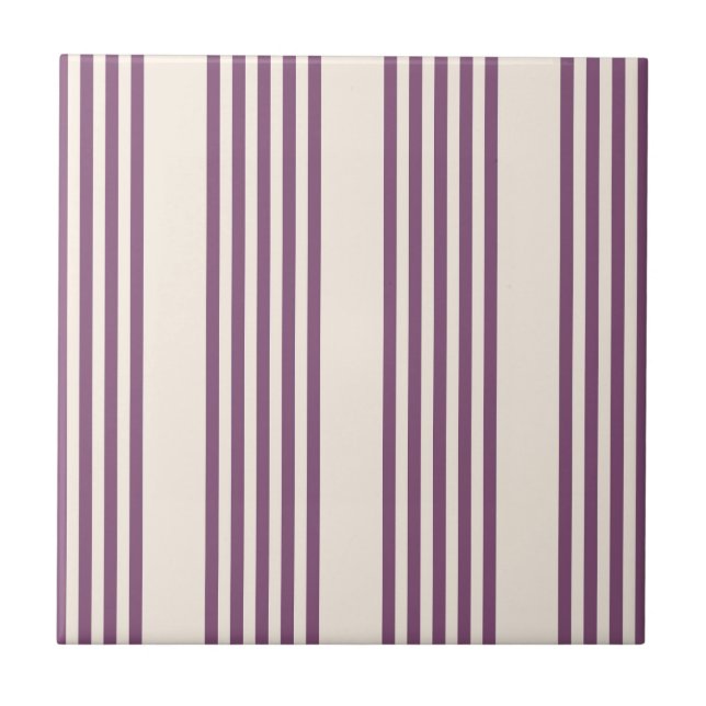 Lila und beige Streifen Fliese (Vorderseite)