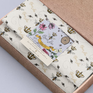 Lila und Black Queen Bee and Crown Danke Quadratischer Aufkleber