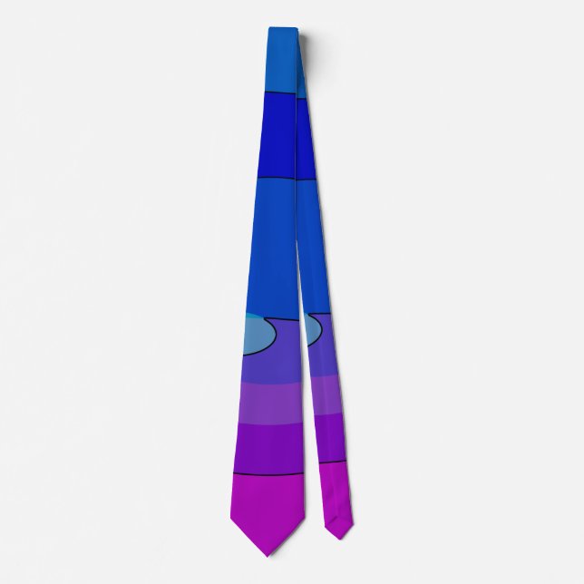 Lila und Blau Abstract 1007 Krawatte (Vorderseite)