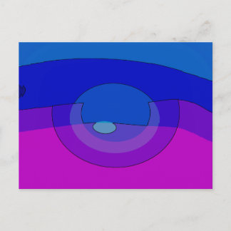 Lila und Blau Abstract 1007 Postkarte