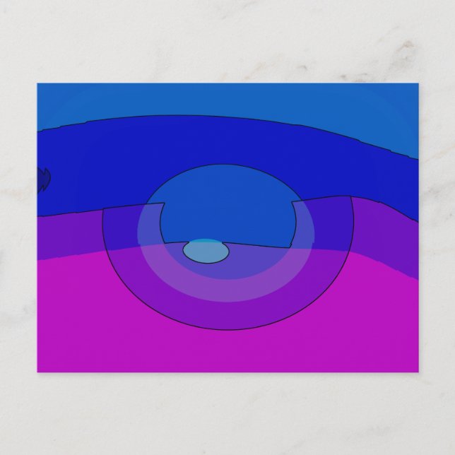 Lila und Blau Abstract 1007 Postkarte (Vorderseite)