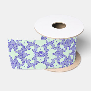Lila und Blau Abstract Satinband