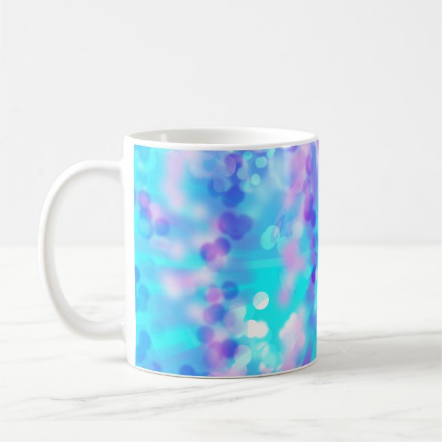Lila und blau Bokeh 7518 Kaffeetasse (Links)