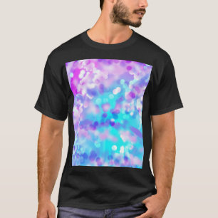Lila und blau Bokeh 7518 T-Shirt