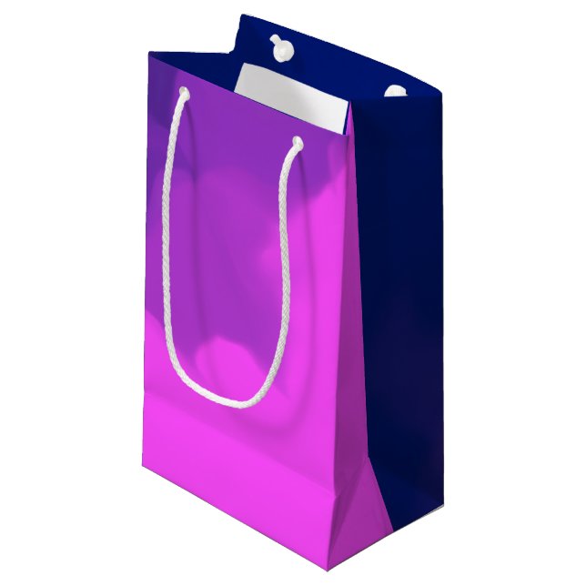 Lila und blau kleine geschenktüte (Vorderseite Schrägansicht)