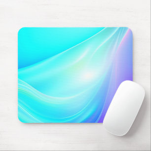 Lila und blaue abstrakte AI-Kunst seidige Satin-Ro Mousepad