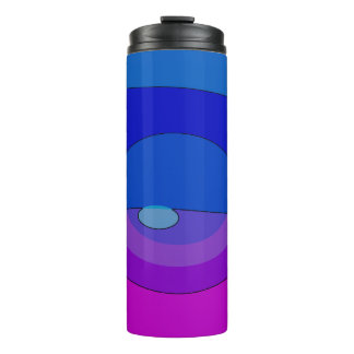 Lila und blaue Abstraktion 1007 Thermosbecher