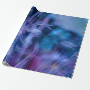 Lila und blaue Blume Geschenkpapier