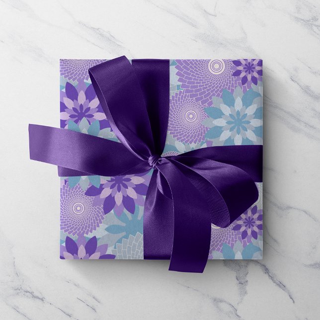 Lila und blaue Blume Mandala Muster Seidenpapier (Von Creator hochgeladen)