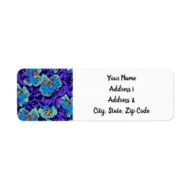 Lila und blaue Blumen William Morris (Vorne)