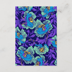 Lila und blaue Blumen William Morris Begleitkarte