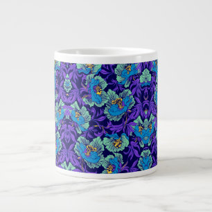Lila und blaue Blumen William Morris Jumbo-Tasse