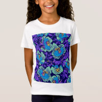 Lila und blaue Blumen William Morris