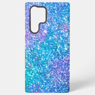 Lila und blaue falsche Glitter Hintergrund Samsung Galaxy Hülle