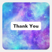 Lila und blaue Galaxie Space Abstrakt Danke