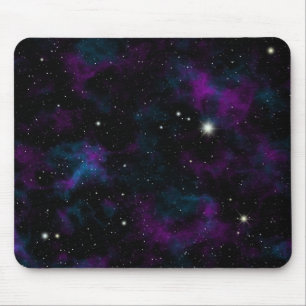 Lila und blaue Galaxy-Maus Mousepad