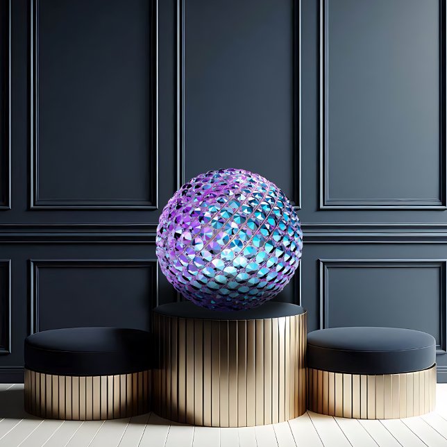 Lila und blaue Gem suchen nach ihr Rundes Kissen (Von Creator hochgeladen)