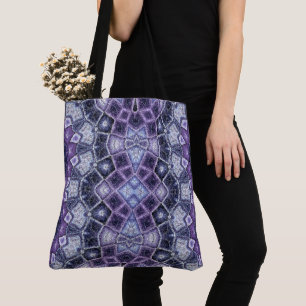 Lila und blaue geometrische Kaleidoskop-Muster