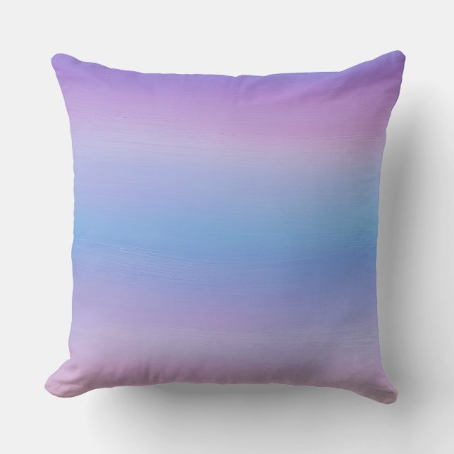 lila und blaue Gradientenstreifen Kissen (Vorderseite)