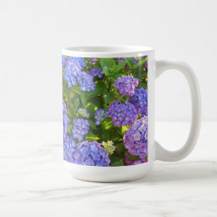 Lila und blaue Hortensien Tasse