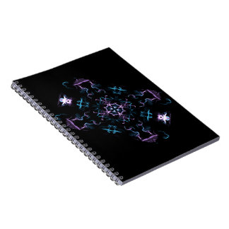 Lila und blaue Mandala-Blume Notizblock