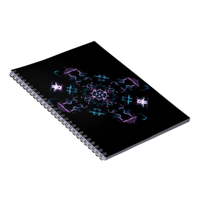 Lila und blaue Mandala-Blume Notizblock (Rechte Seite)