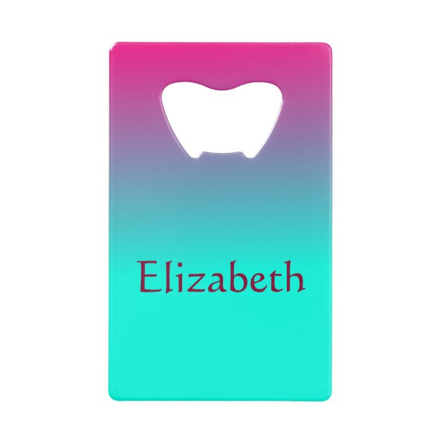 Lila und blaue strahlende Schönheit Geldbeutel Flaschenöffner (Vorderseite)