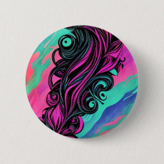 Lila und blaue Swirl Kunst Button