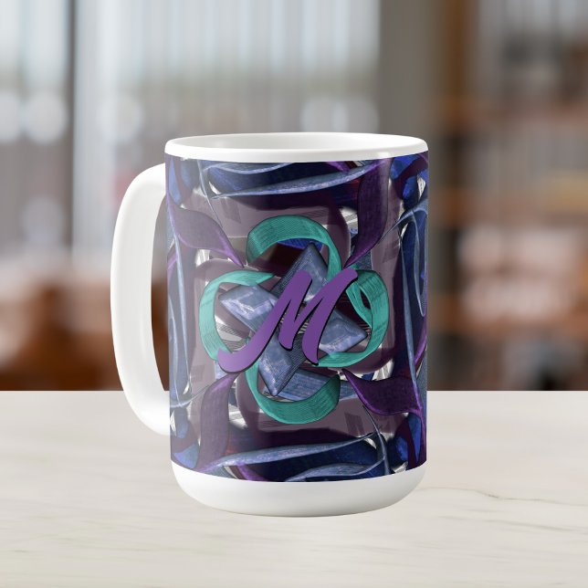 Lila und blaue Wirbel Kaffeetasse (Von Creator hochgeladen)