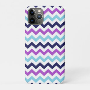 Lila und blaue Zick-Zack-Chevron-Muster Case-Mate iPhone Hülle
