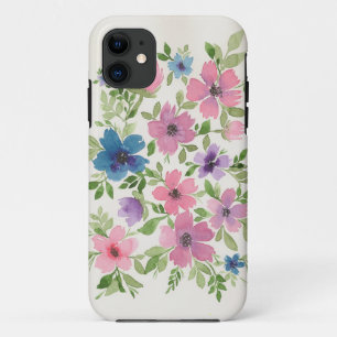Lila und blauer Blumengartentelefonkasten Case-Mate iPhone Hülle
