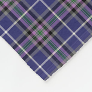 Lila und blauer Clan-AlexanderTartan Fleecedecke