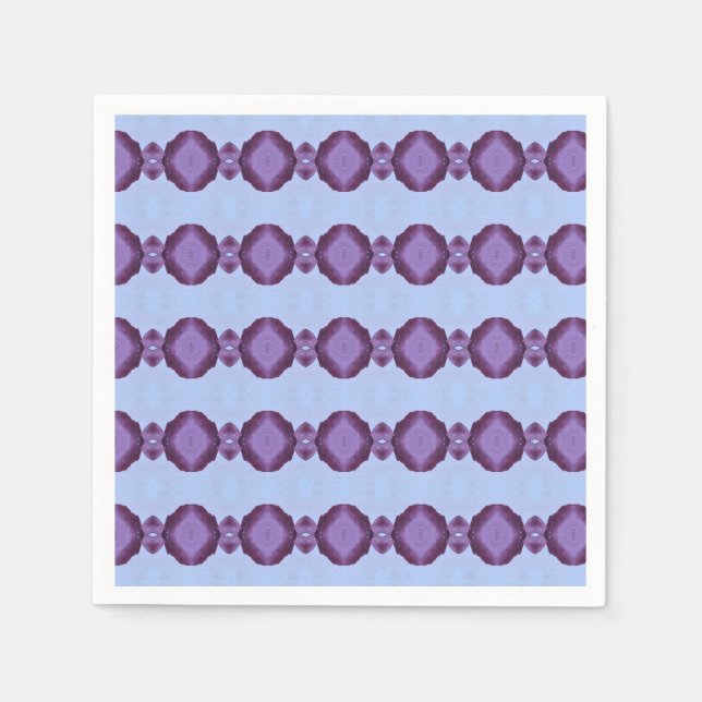 Lila und blauer Designer Napkins Serviette (Vorderseite)