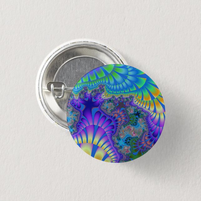 Lila und blauer Melt Button (Vorne & Hinten)