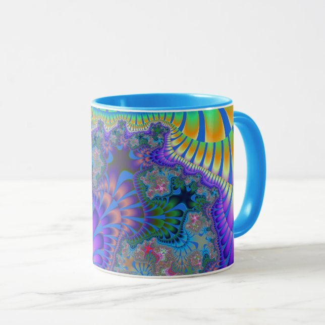 Lila und blauer Melt Tasse (VorderseiteRechts)