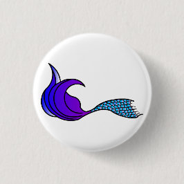 Lila und blauer Mermaid-Schwanz auf Knopfdruck Button