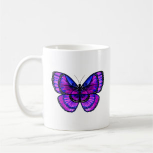 Lila und Blauer Schmetterling Kaffeetasse