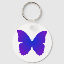 Lila und blauer Schmetterling Schlüsselanhänger