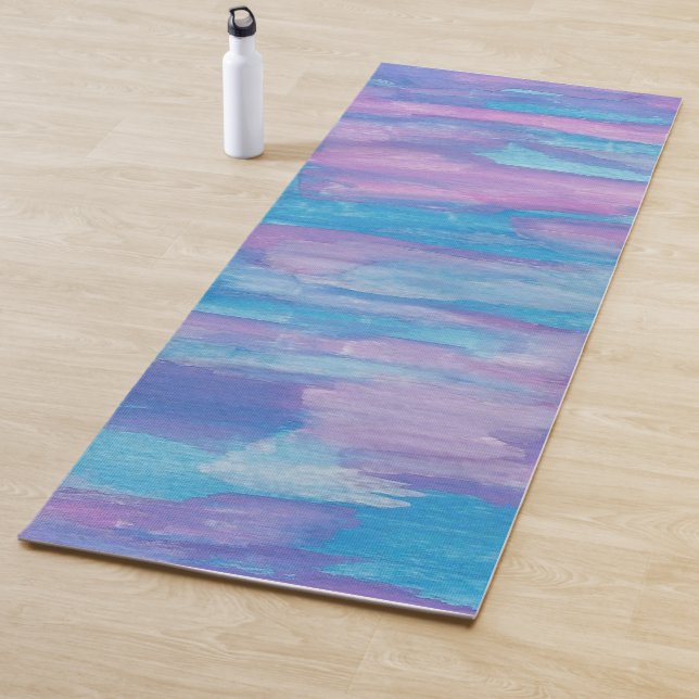 Lila und blauer Swirl Abstrakt Yogamatte (Beispiel)