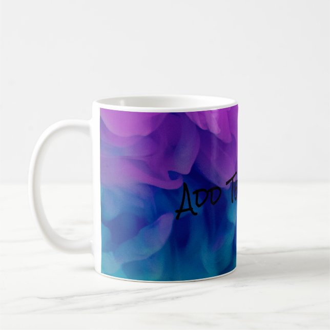 Lila und blaues Digitalrauchen Kaffeetasse (Links)